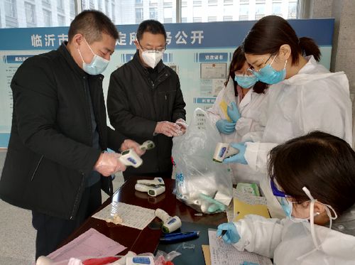 山東省臨沂市檢驗檢測中心開設疫情防控測溫設備流動計量服務點，確保測溫精準助力防疫工作